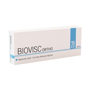 Biovisc Ortho 20mg/2ml jest preparatem sterylnym, wiskoelastycznym roztworem kwasu hialuronowego, stosowanym w zastrzykach dostawowych w przypadku bólu i/lub sztywności stawów maziówkowych.