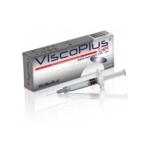 ViscoPlus® Gel 2,5% 3ml to hialuronian sodu o wysokiej czystości. Jest strukturalnym elementem chrząstki i płynu maziowego stawów, który działa jako środek poślizgowy, filtrujący, amortyzujący wstrząsy i stymulujący metabolizm.