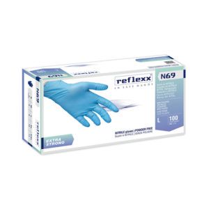 Rękawice bezpudrowe nitrylowe reflexx n69 - gr. 6,8