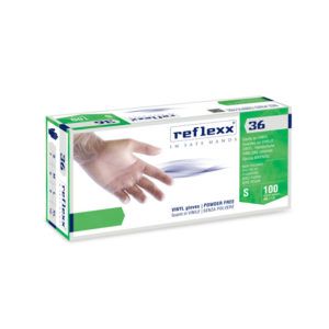 Rękawice bez pudrowe winylowe Reflexx 36