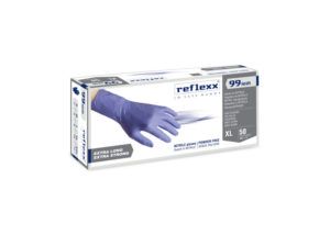 Rękawice bezpudrowe nitrylowe o wysokiej grubości Reflexx 99