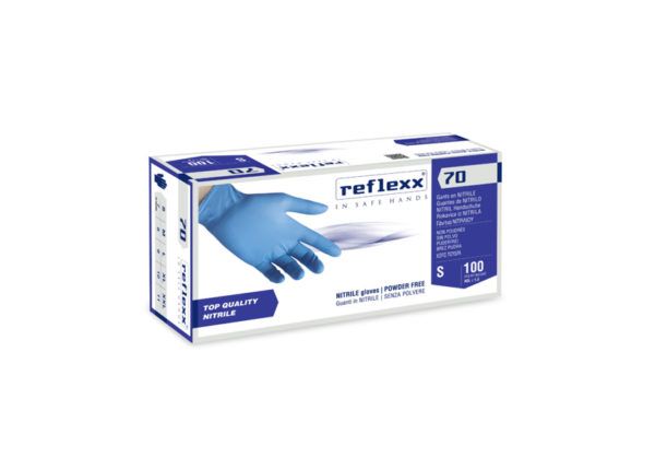 Rękawice bez pudrowe nitrylowe Reflexx 70