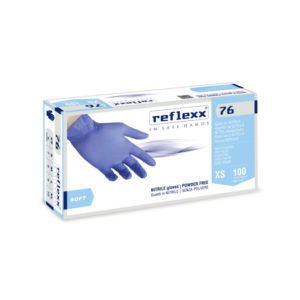Rękawice bez pudrowe nitrylowe Reflexx 76
